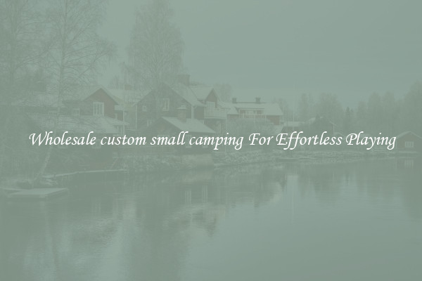 Wholesale custom small camping For Effortless Playing