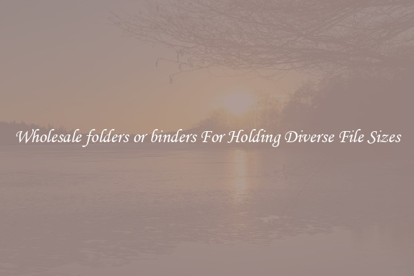 Wholesale folders or binders For Holding Diverse File Sizes