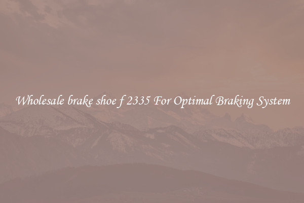 Wholesale brake shoe f 2335 For Optimal Braking System