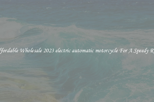 Affordable Wholesale 2023 electric automatic motorcycle For A Speedy Ride
