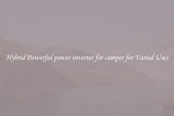 Hybrid Powerful power inverter for camper for Varied Uses