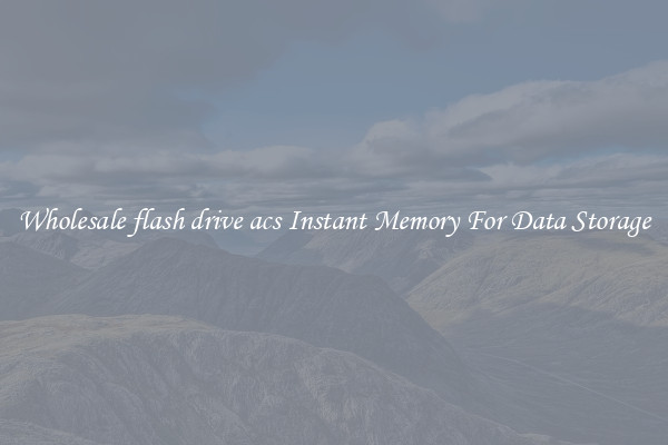 Wholesale flash drive acs Instant Memory For Data Storage