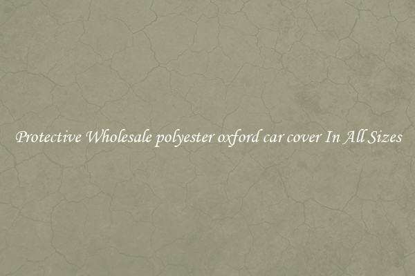 Protective Wholesale polyester oxford car cover In All Sizes