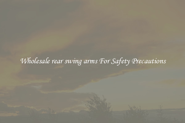 Wholesale rear swing arms For Safety Precautions