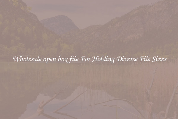 Wholesale open box file For Holding Diverse File Sizes