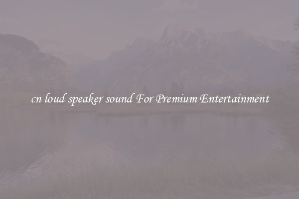 cn loud speaker sound For Premium Entertainment