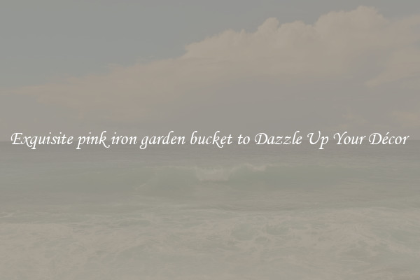 Exquisite pink iron garden bucket to Dazzle Up Your Décor 