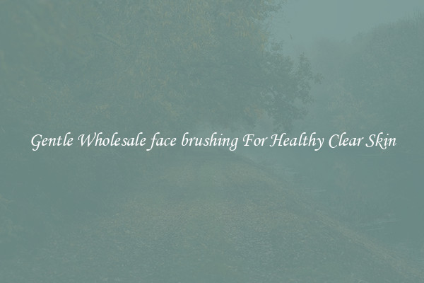 Gentle Wholesale face brushing For Healthy Clear Skin